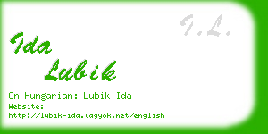 ida lubik business card